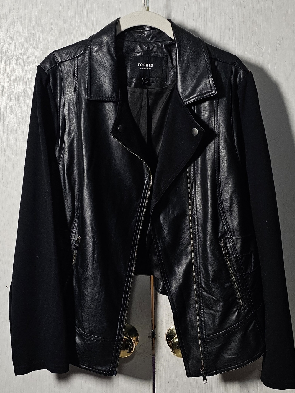 Torrid Black Faux Leather Moto Jacket - Picture 2 of 8